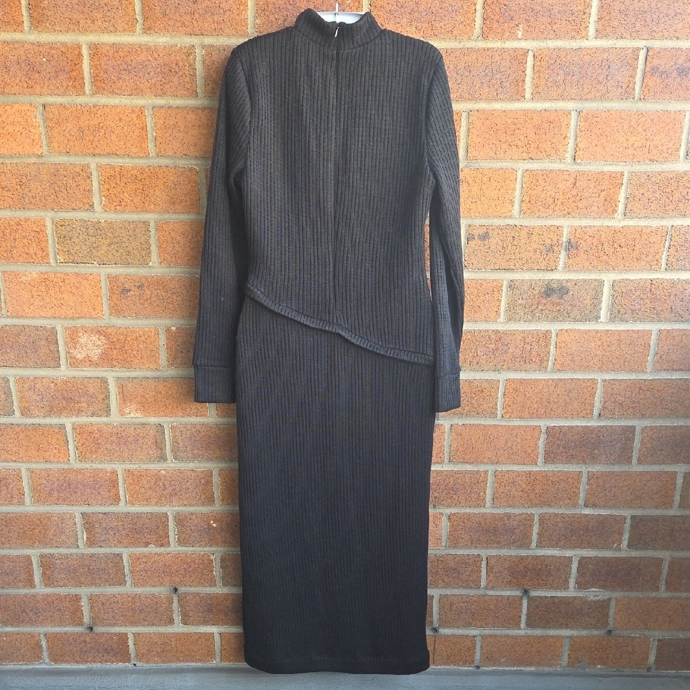 Du Paradis Long Sleeve Rib Maxi Dress - Picture 5 of 10